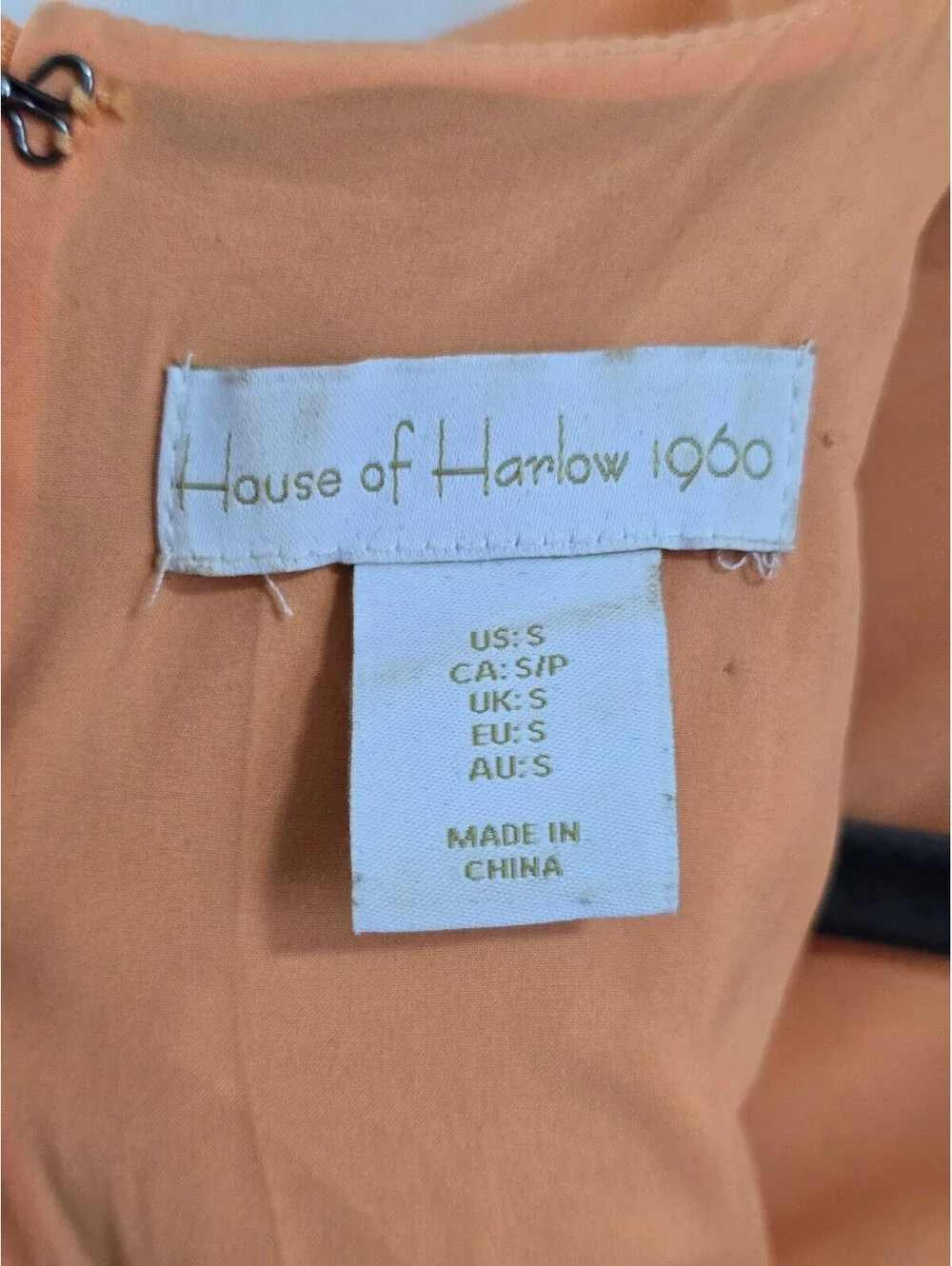 House of Harlow 1960 Peach Faux Leather Sleeveless Mini Dress Size S